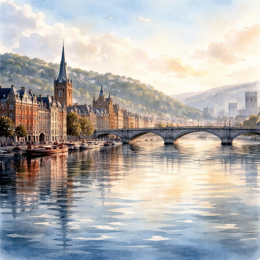 Aquarelle de Liège