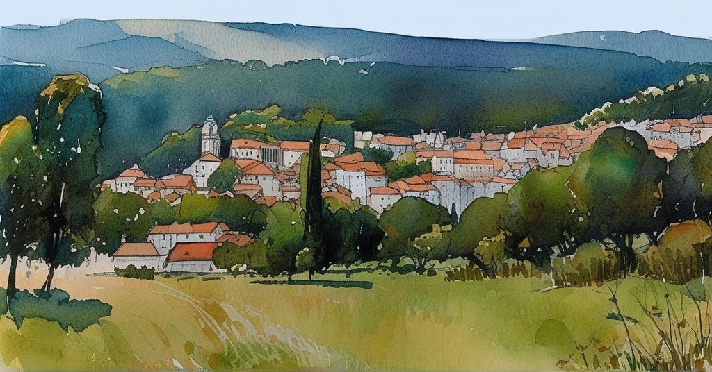 Lisle — aquarelle — France