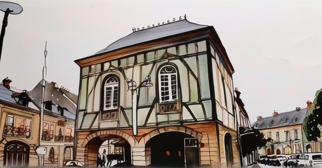 Luneray — aquarelle — France