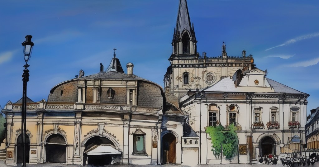 Magny-en-Vexin — aquarelle — France