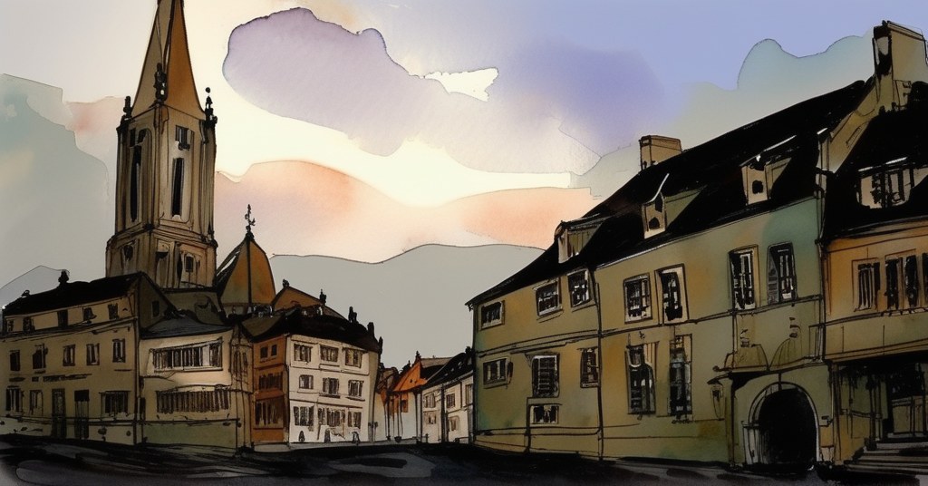 Marigny-Le-Lozon — aquarelle — France
