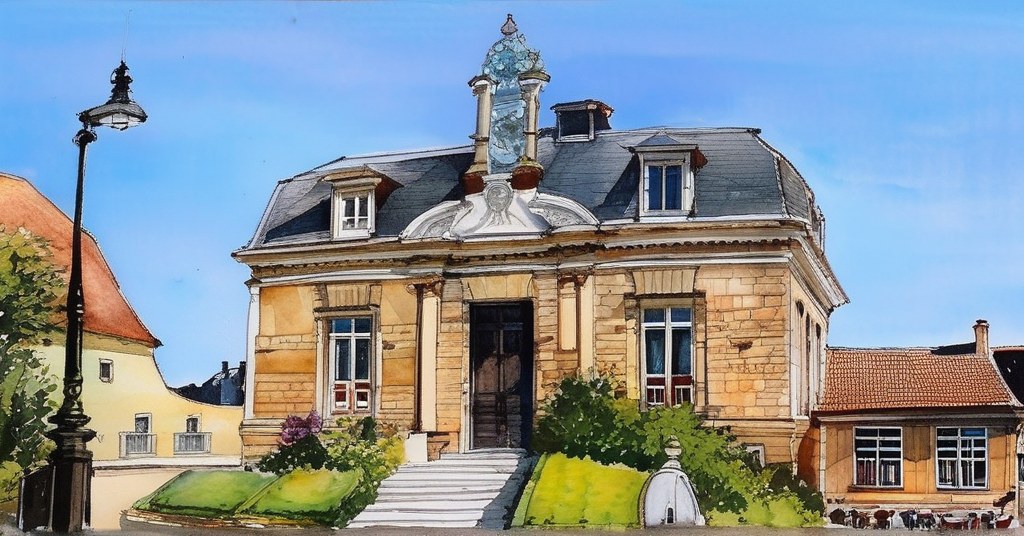 Maurecourt — aquarelle — France
