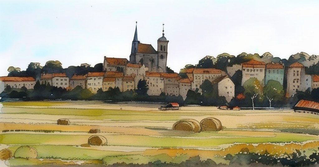 Maurepas — aquarelle — France