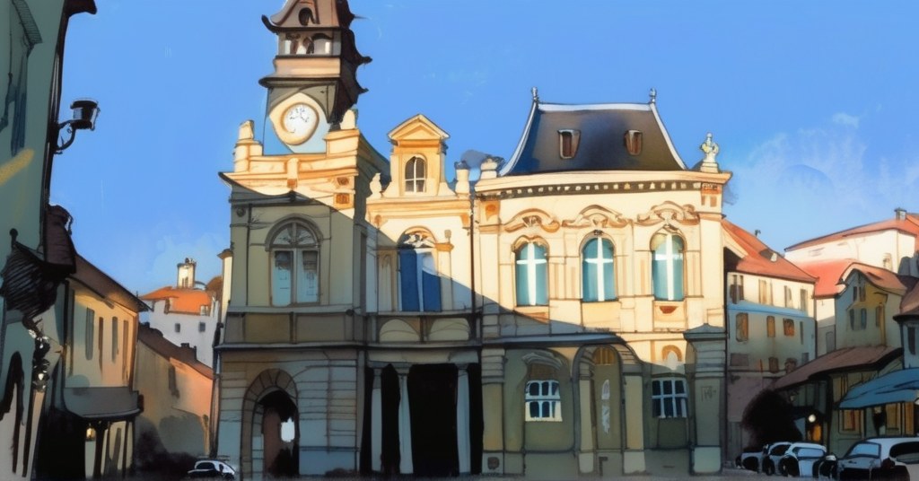 Meulan-en-Yvelines — aquarelle — France