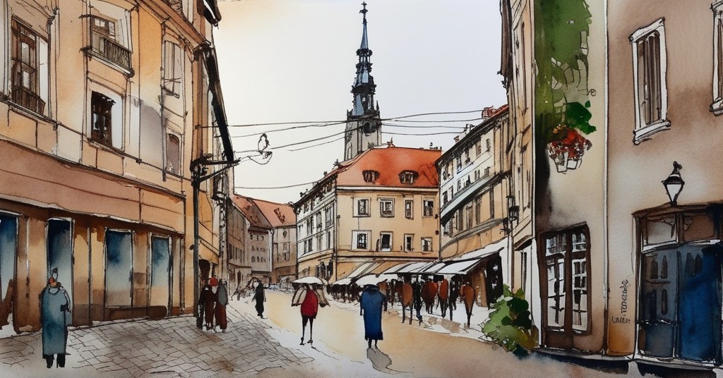 Aquarelle de Mulhouse