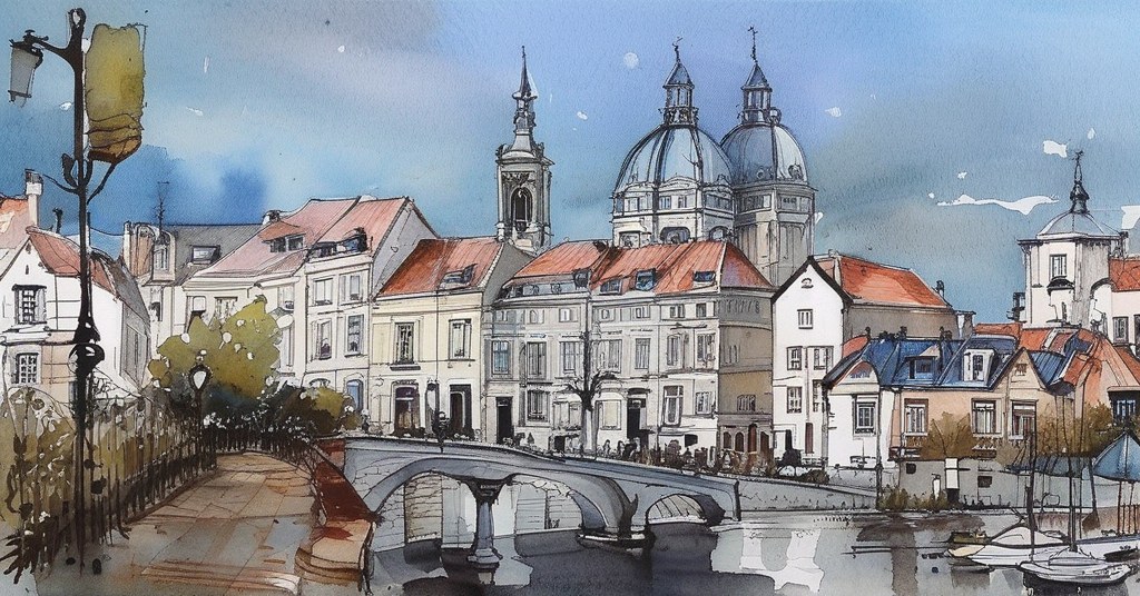 Aquarelle de Nantes