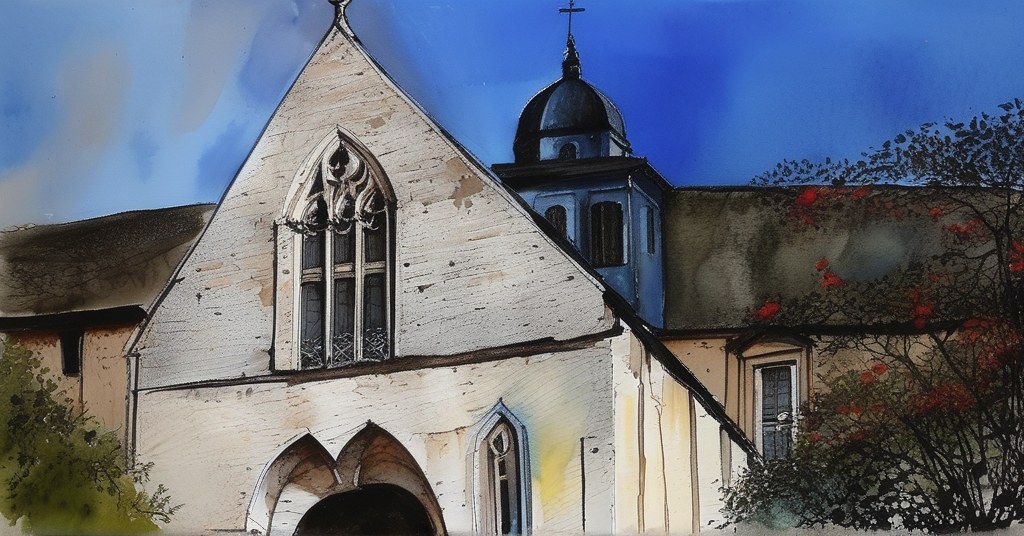 Nassandres sur Risle — aquarelle — France