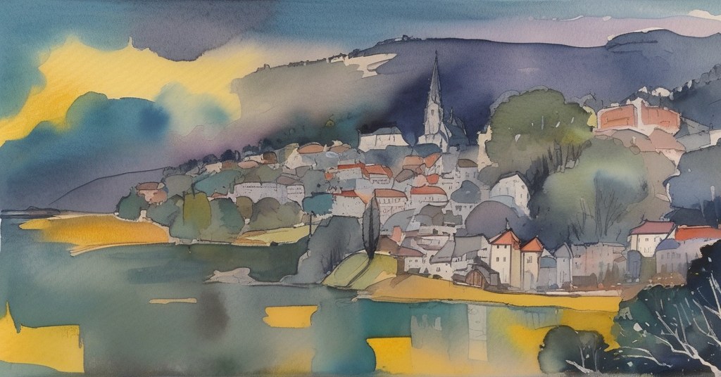 Nogent-le-Roi — aquarelle — France