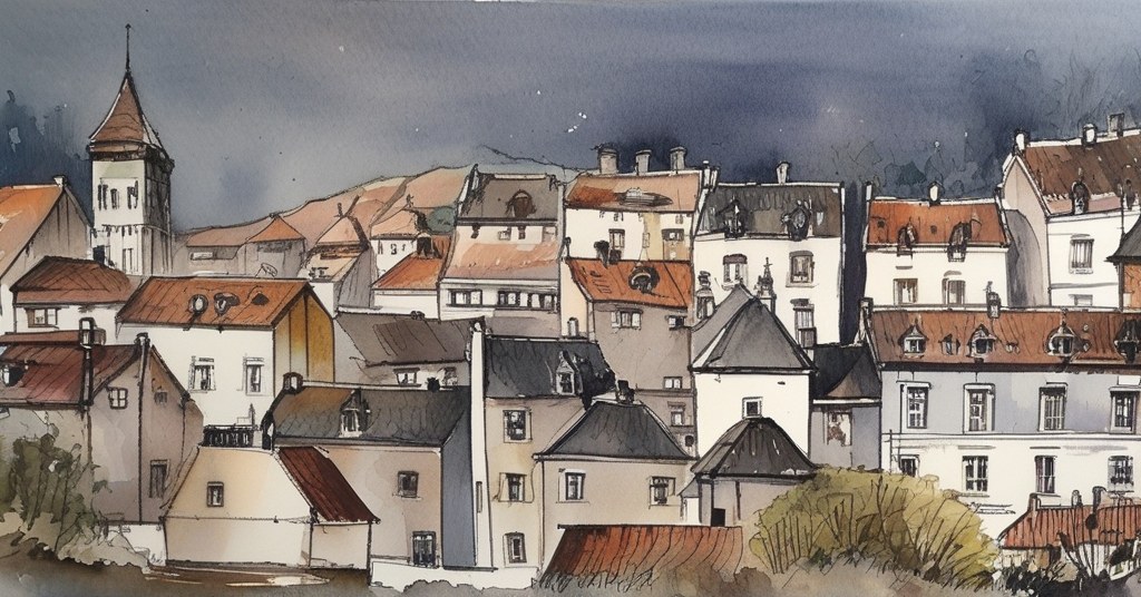 Nogent-le-Rotrou — aquarelle — France