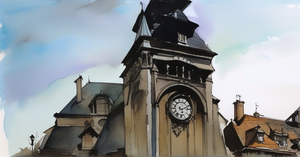 Nonancourt — aquarelle — France