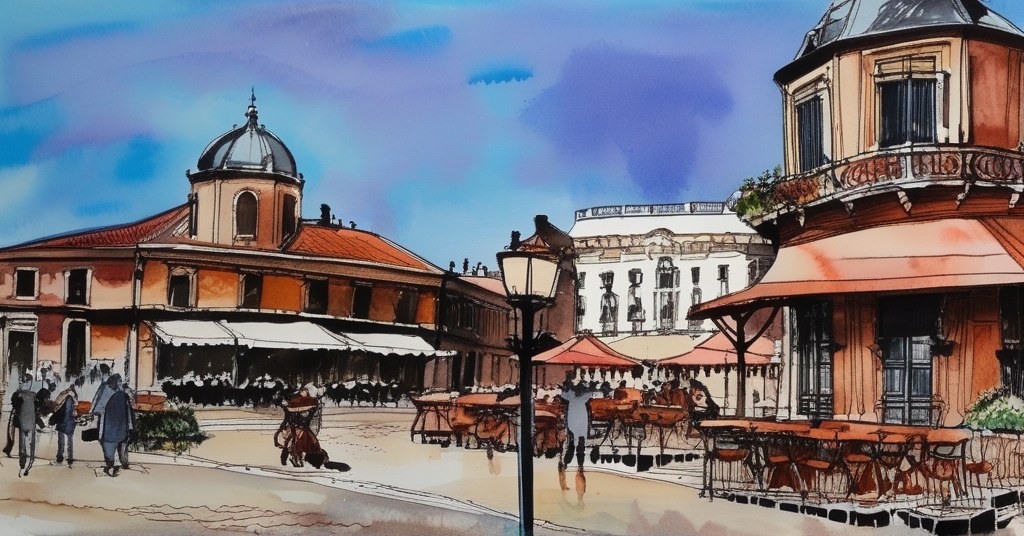 Olhão — aquarelle — Portugal