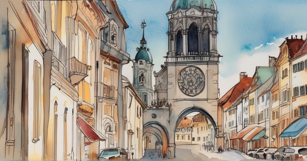 Aquarelle de Orléans