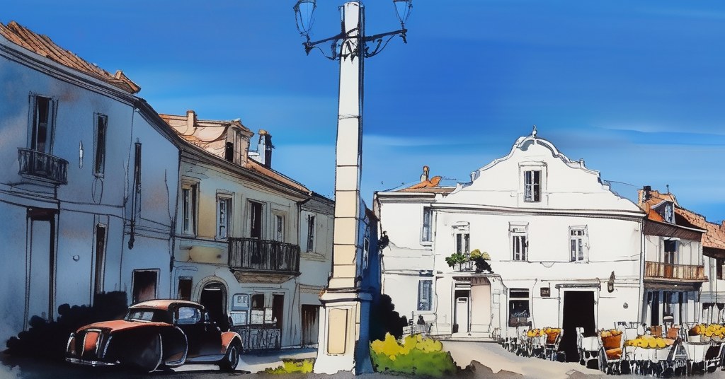 Palmela — aquarelle — Portugal