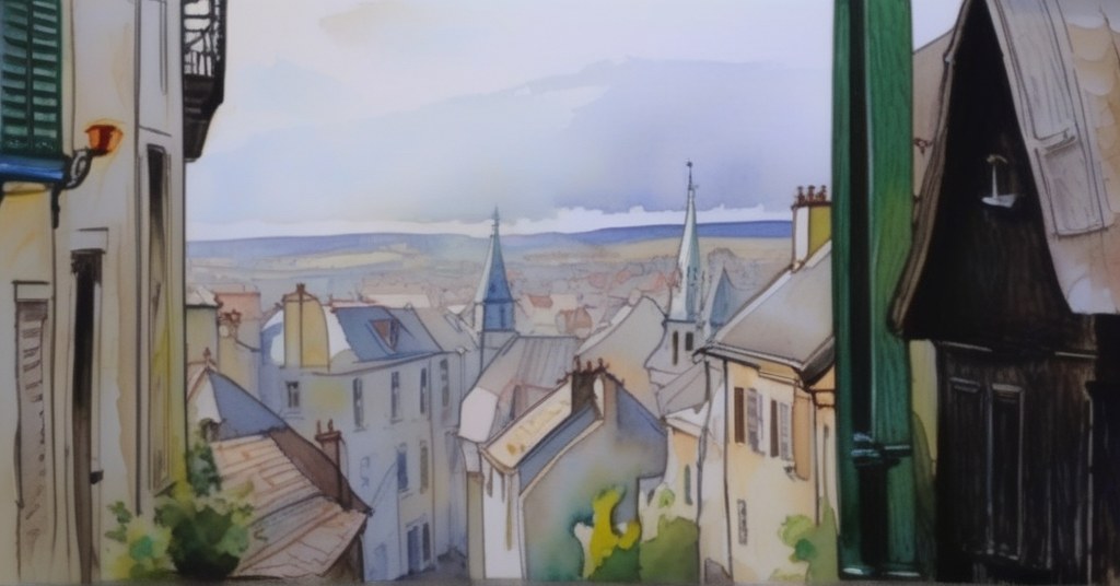 Paris 20e — aquarelle — France