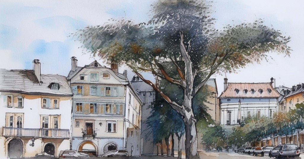 Paris 8e — aquarelle — France
