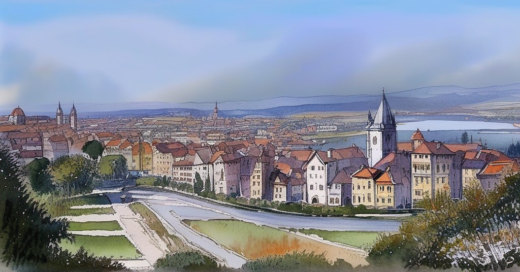 Penafiel — aquarelle — Portugal
