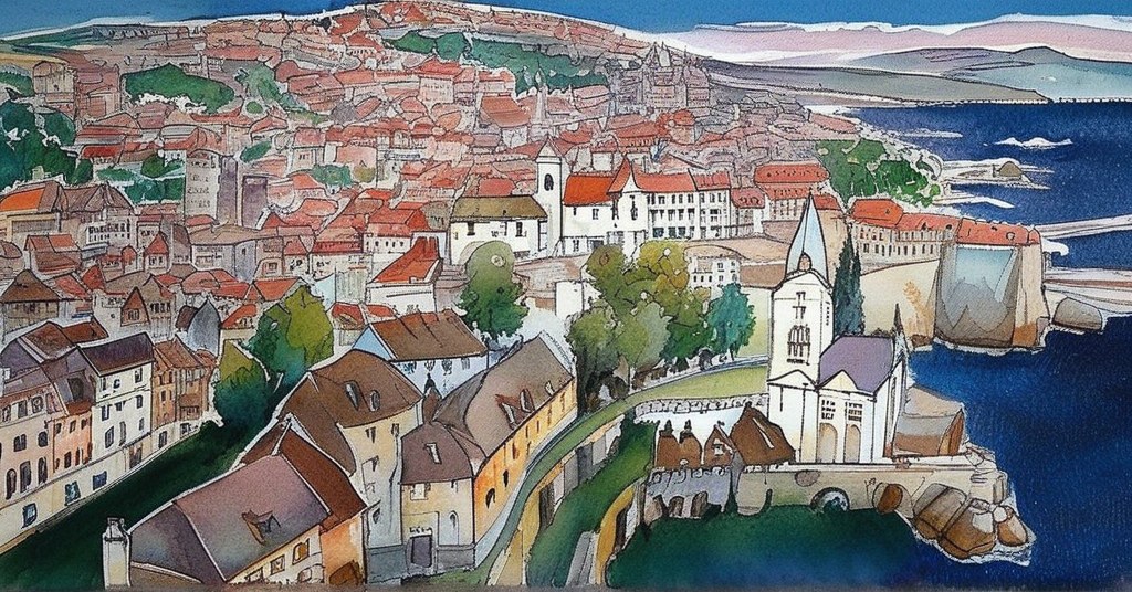 Peniche — aquarelle — Portugal