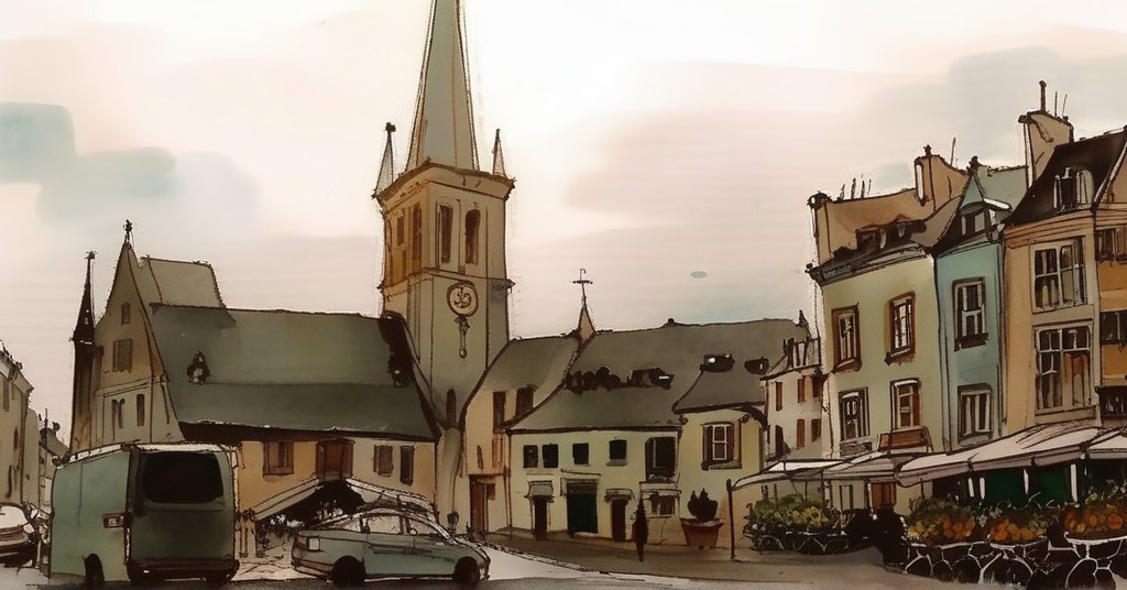 Périers — aquarelle — France