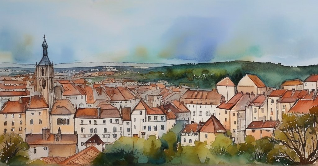 Aquarelle de Perpignan