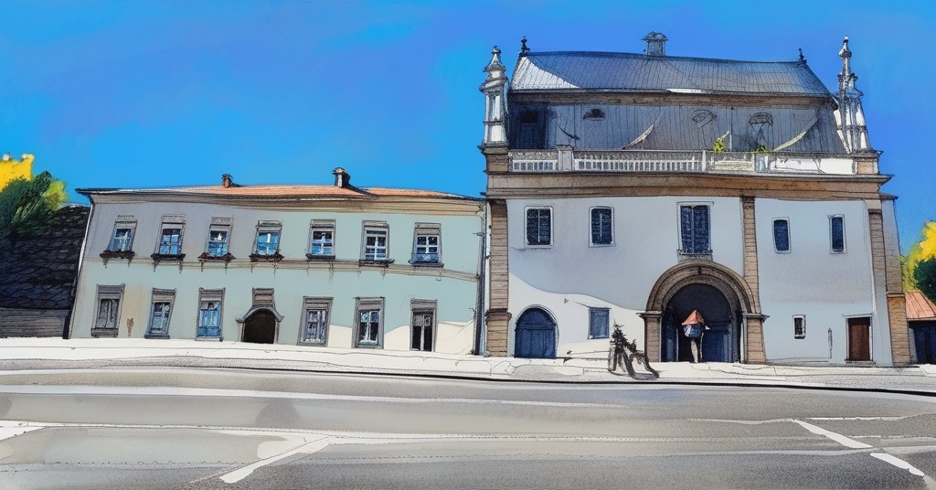 Pombal — aquarelle — Portugal