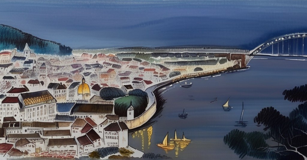 Aquarelle de Porto Alegre