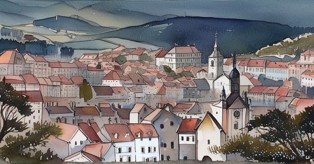 Provins — aquarelle — France
