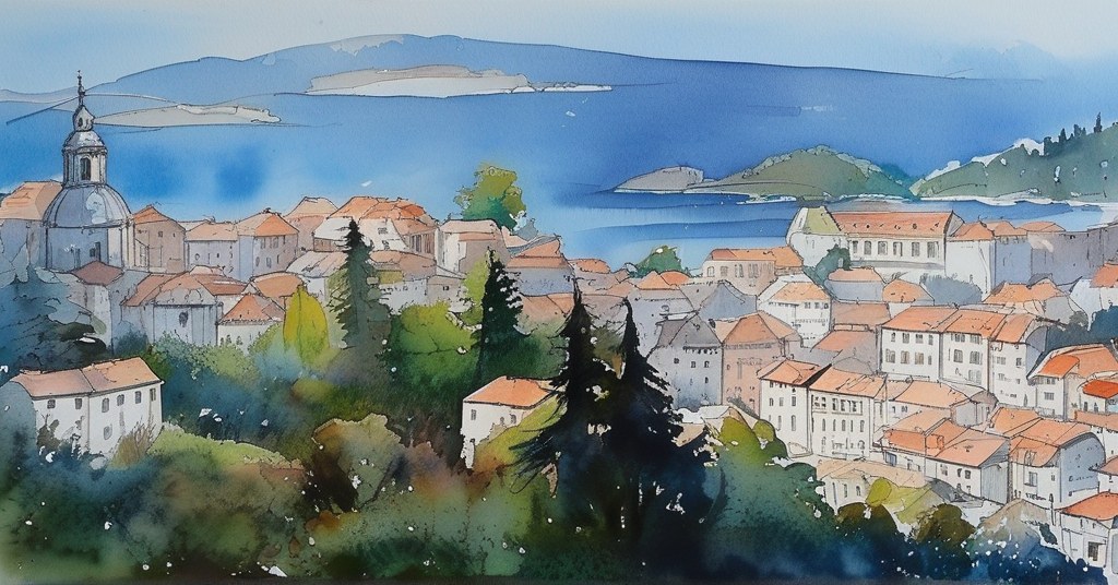 Aquarelle de Rio de Janeiro