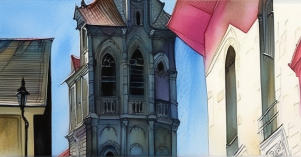 Rugles — aquarelle — France