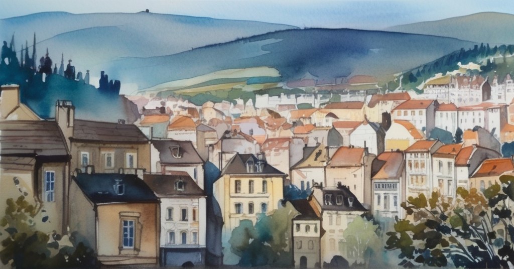 Aquarelle de Saint-Étienne