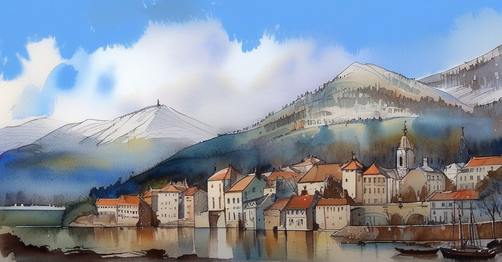 Saint-Gervais-les-Bains — aquarelle — France
