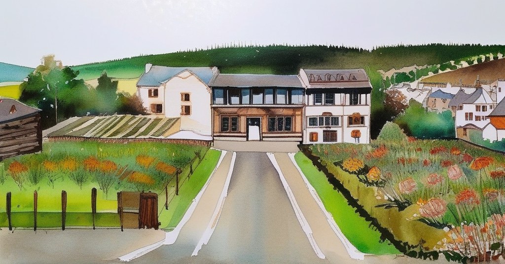 Saint-Léger-du-Bourg-Denis — aquarelle — France