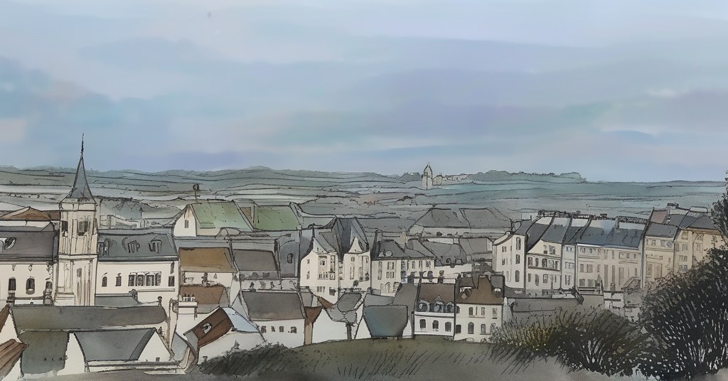 Aquarelle de Saint-Lô