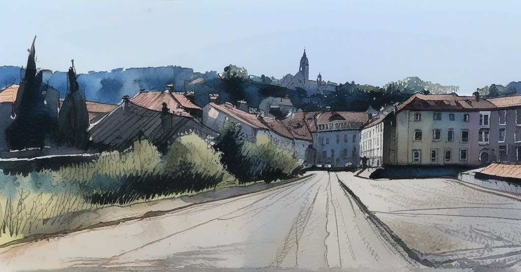 Aquarelle de Saint-Pair-sur-Mer
