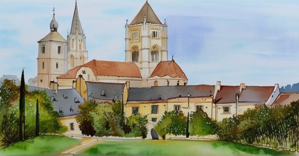 Aquarelle de Saint-Pierre-en-Auge