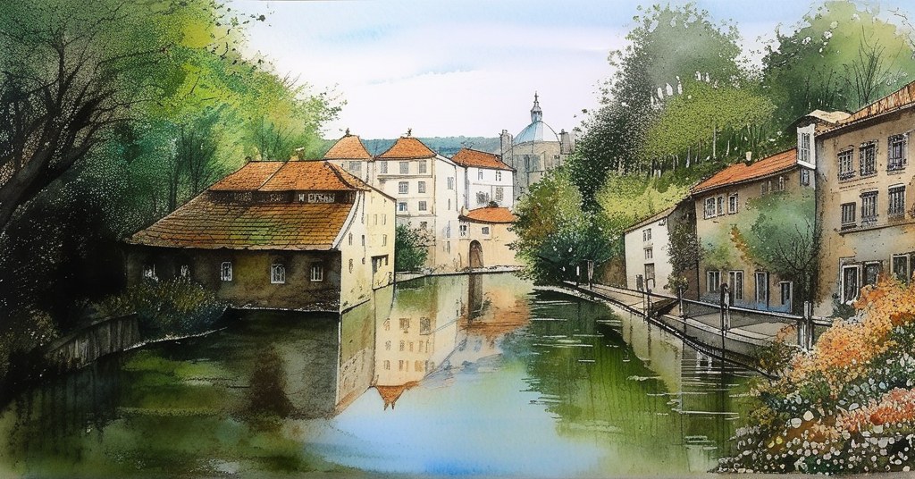 Saint-Prest — aquarelle — France