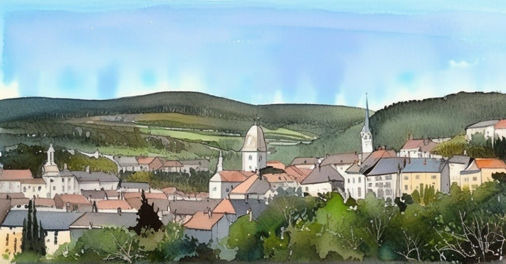 Saint-Saëns — aquarelle — France