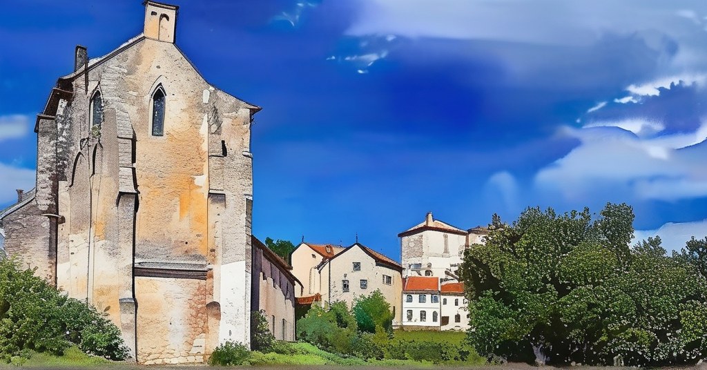 Saint-Sauveur-le-Vicomte — aquarelle — France
