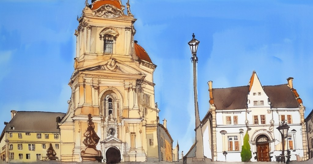 Saint-Sauveur-Villages — aquarelle — France