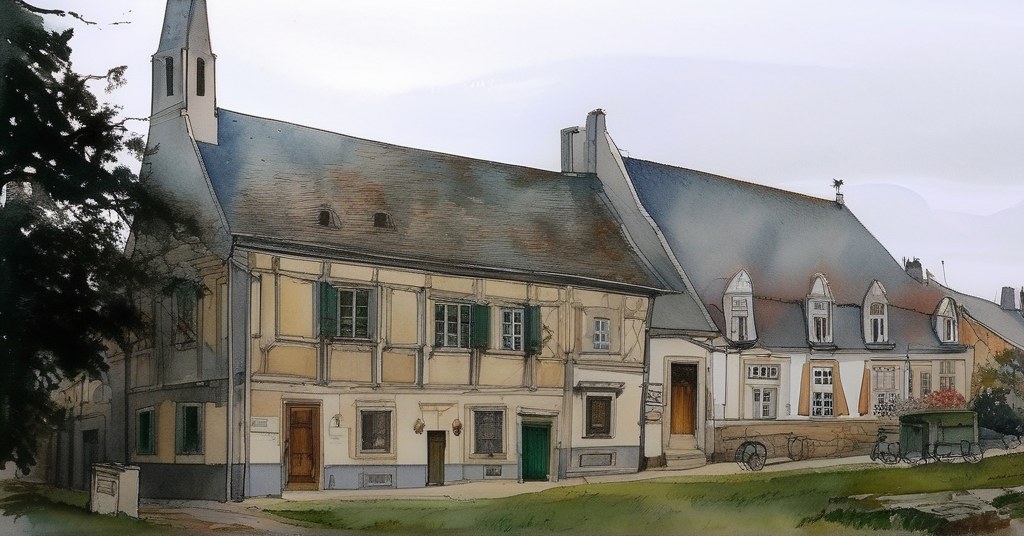 Saint-Vigor-le-Grand — aquarelle — France