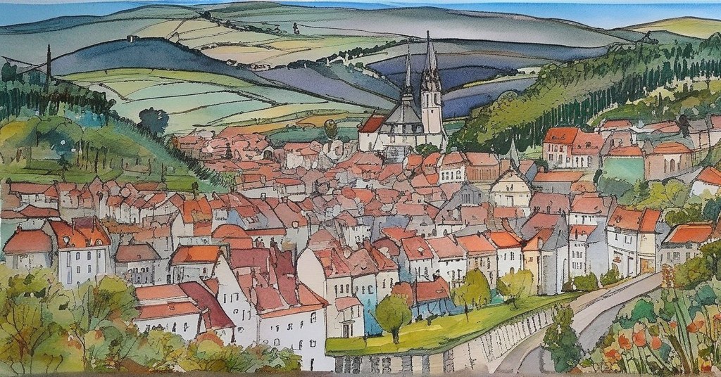 Sarlat-la-Canéda — aquarelle — France
