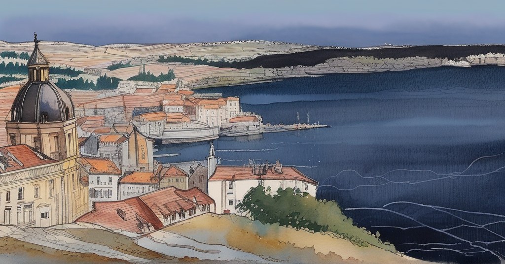 Setúbal — aquarelle — Portugal