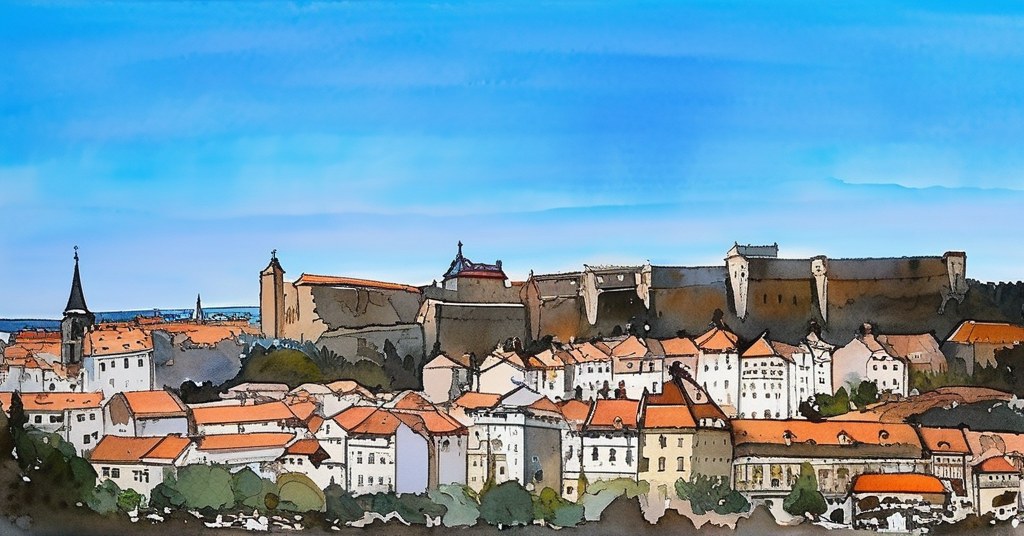 Silves — aquarelle — Portugal