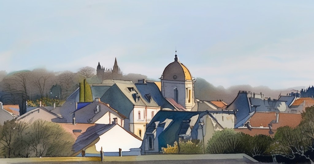 Soindres — aquarelle — France
