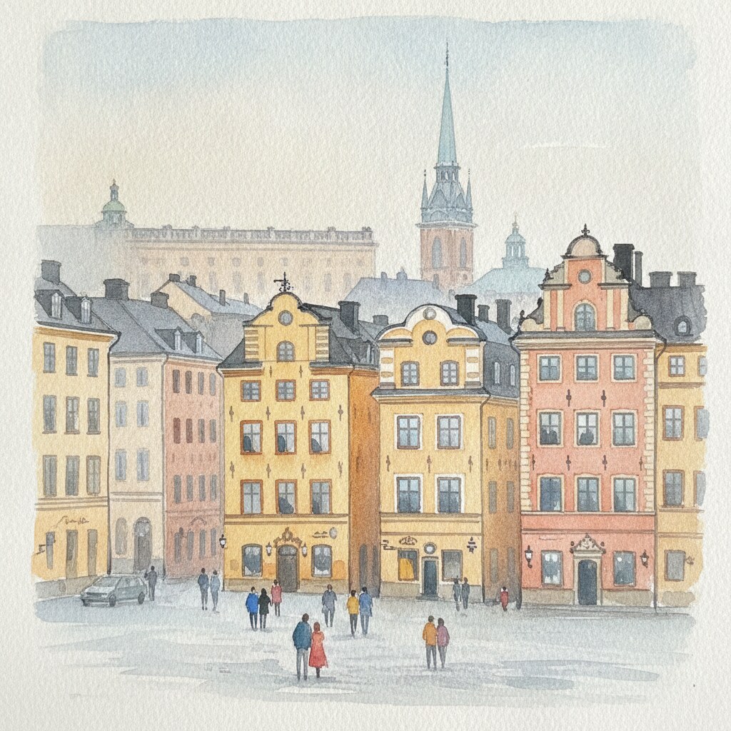 Stockholm — aguarela — Suécia