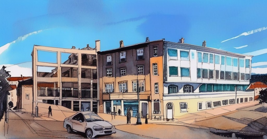 Trappes — aquarelle — France