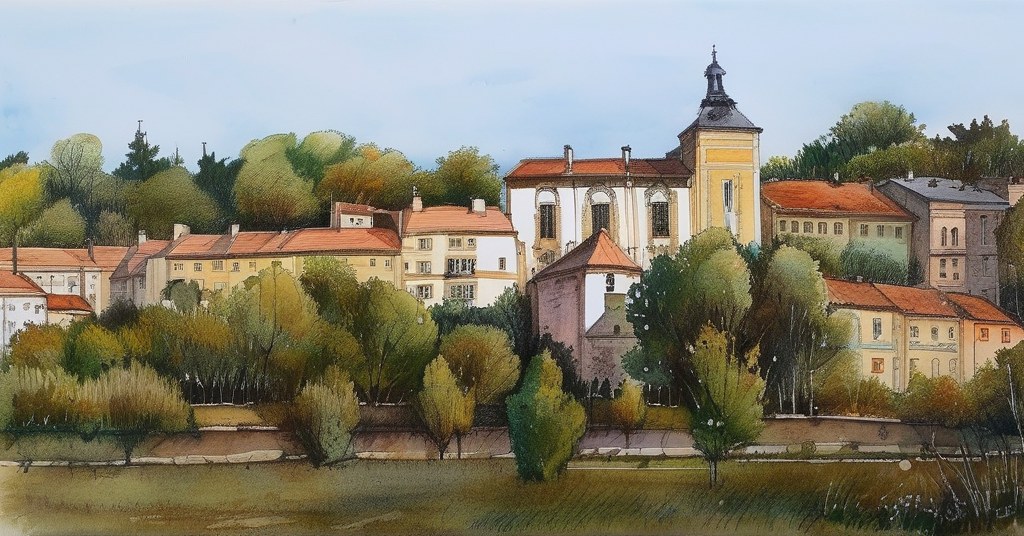 Valence — aquarelle — France