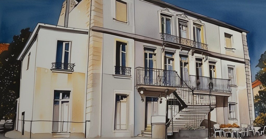 Verneuil-sur-Seine — aquarelle — France