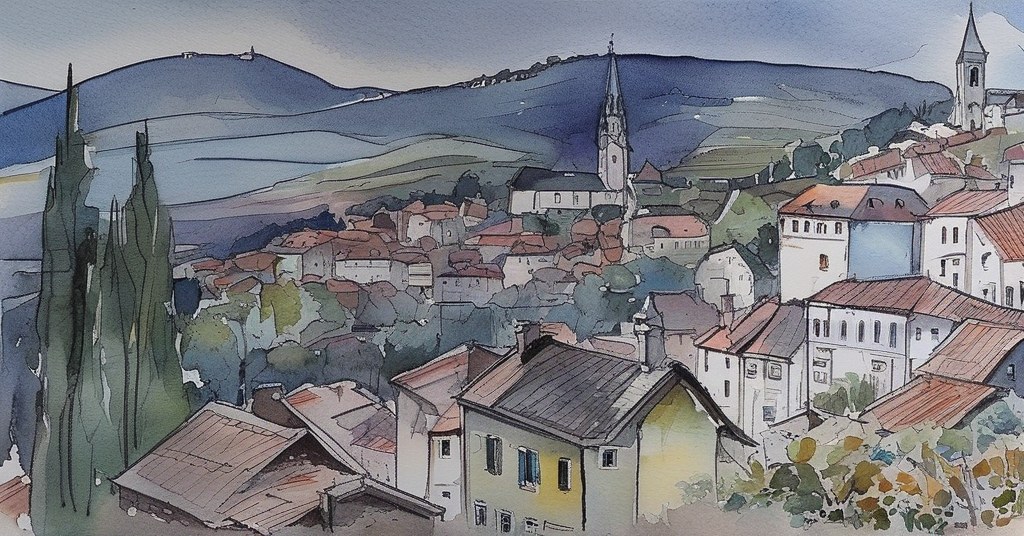 Vernouillet — aquarelle — France