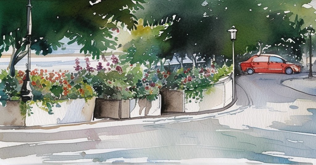 Ville-la-Grand — aquarelle — France
