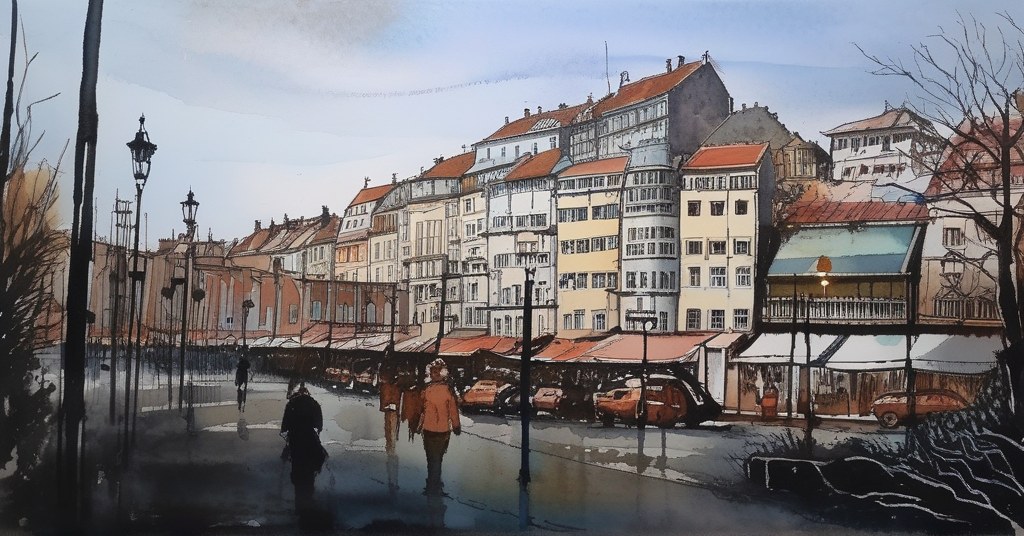 Villeneuve-la-Garenne — aquarelle